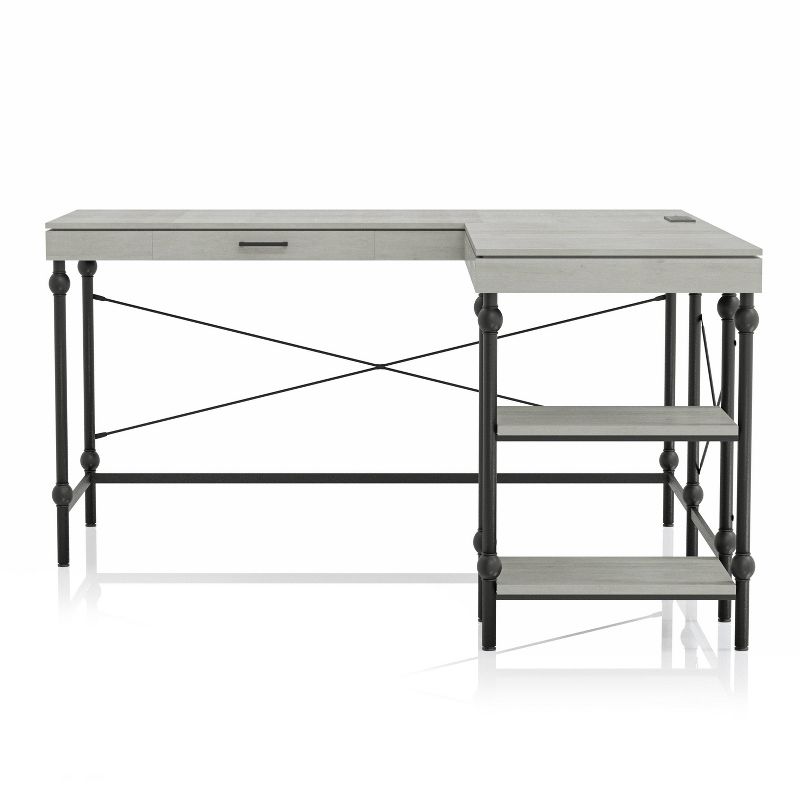 59" Gulnora L Shaped Desk with USB Power Ports - HOMES: Inside + Out, 5 of 10
