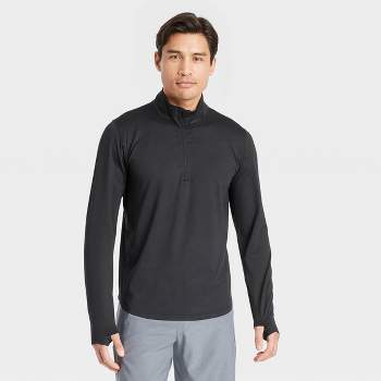 Men's Fitted Long Sleeve T-shirt - All In Motion™ Black S : Target