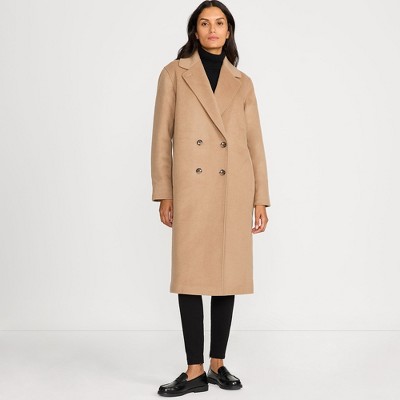 Lands' End Women's Insulated Double Breasted Wool Coat