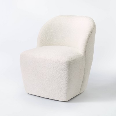 Pasadena Swivel Accent Chair Cream Boucle Threshold designed with Studio McGee