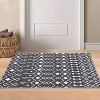 Acekool Washable Boho Area Rug, Low Pile, Non Slip, Foldable, Geometric Print for Entryway, Kitchen, Living Room, Blue Gray, Multi Sizes - 2 of 4