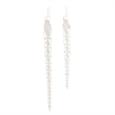 Swirled Glass Icicle Ornament (Set of 12)