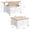 Yaheetech Wooden Lift Top Coffee Table with Hidden Compartments for Living Room Reception - 3 of 4
