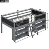 Kids Loft Bed with Movable Shelves, Wood Low Twin Size Loft Bed Frame with Decorative Guardrail Chalkboard for Girls Boys - 2 of 4