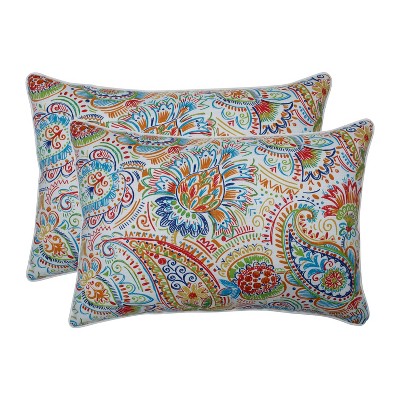 Gilford 2pc Outdoor/Indoor Square Throw Pillows - Pillow Perfect