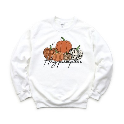 Simply Sage Market Women's Graphic Sweatshirt Hey Pumpkin Cursive