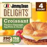 Jimmy Dean Delights Turkey Sausage, Egg Whites, & Cheese Frozen Croissant - 4ct