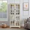 Racxily Display Cabinet, Display Cabinet with Glass Doors Adjustable Shelves for Collectibles, 4 Door Vintage Showcase for Home, Office, Display - 3 of 4