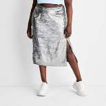 Women's Side Cut Out Midi Skirt - Future Collective™ with Alani Noelle Dark Gray
