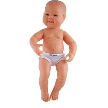 Miniland Educational Anatomically Correct Newborn Doll, 15-3/4", Girl, Blue Eyes