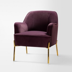 Odo Upholstered Accent Chair Velvet Comfy Living Room  Arm Chair | Karat Home - 1 of 4