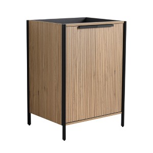 SEVOBAL Bathroom Vanities 24 Inch Freestanding Vanity Soft Close Door for Bathroom, Brown, 23.25"*19.5"*32.69" - 1 of 4
