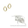 Adornia 14k Gold Plated Hammered Tube Hoop Earrings - 2 of 3