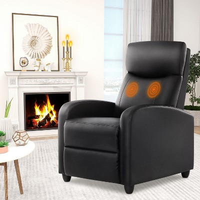 NicBex PU Leather Recliner Chair with Sturdy Feet,Massage Chairs with Massage and Lumbar Support,Modern Reclining Chairs for Living Room