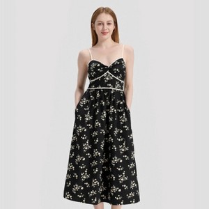 Vestido midi corte A con giro al frente de mujer - A New Day™