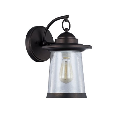 Chloe Lighting Linon Transitional 1 Light Rubbed Bronze Outdoor Wall Sconce 13" Height