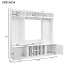 4-In-1 Particle Board  Multi-functional Hall Tree Entryway With Bench,Coat Rack And Shoe Storage,For Hallways,Living Room-Cuddlewood - 4 of 4