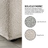 HOMES: Inside + Out Povoa Modern Modular Trapezoidal Ottoman Light Gray Boucle - image 4 of 4