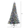 Nearly Natural 9.5-ft Flocked British Columbia Mountain Fir Artificial Christmas Tree with 150 Multi Color Globe Bulbs and 2297 Bendable Branches - 2 of 4