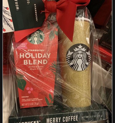 Starbucks Holiday Travel Mug with House Blend Coffee, 2 Piece