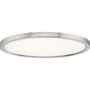 Quoizel Lighting Outskirts 1 - Light Flush Mount in  Brushed Nickel - 1 of 4