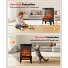 Etust 24" Electric Fireplace Heater for Indoor Use, Freestanding Stove with 3D Panoramic Flame, Adjustable Thermostat & Dual Heat Settings - 4 of 4