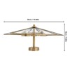 YIYIBYUS Modern 5-Light Gold Semi-Flush Mount Ceiling Light with Glass Shade - 4 of 4