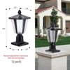 Angel Sar 15" Solar Outdoor Lantern, Modern Garden Light with Adjustable Brightness & Color Temperature, Pathway Yard Driveway Lighting, 2-Pack - 4 of 4