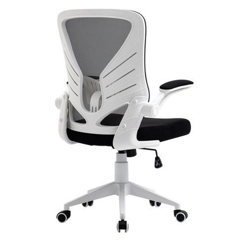 Home Office Chair Mesh Desk Chair Computer Chair with Lumbar Support Flip  Up Arms Ergonomic Chair Adjustable Swivel Rolling Executive Mid Back Task