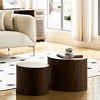 Airsurfer Nesting Coffee Tables Set of 2, MDF Round Tables for Living Room, Lounge or Small Spaces - 4 of 4