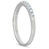 Pompeii3 1/2ct Diamond Wedding Ring Stackable Womens Anniversary Band 10K White Gold - 3 of 4