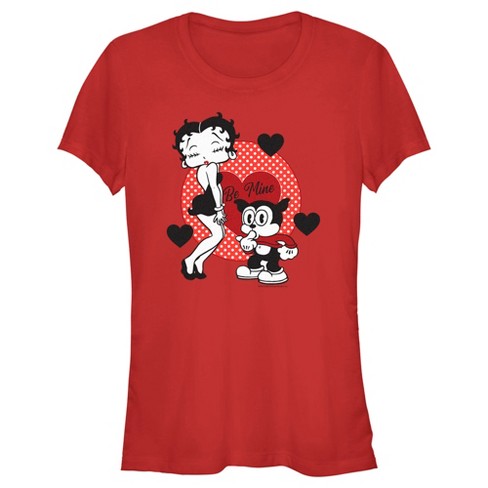 Juniors Womens Betty Boop Valentine's Day Bimbo Be Mine T-Shirt - image 1 of 4