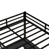TopComfy Beds Full Metal Loft Bed with Desk and Shelves with Ladder and Guardrails Sturdy Frame Furniture for Bedroom, Black, 73.62"*15.35"*4.72" - 4 of 4