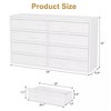 Modern Double Dresser Organizer with 6/ 7 /8 Drawers, Wooden Chest of Drawers for Living Room, Hallway, Entryway, Office - 3 of 4