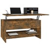 vidaXL Coffee Table Smoked Oak 31.5"x19.7"x15.7" Engineered Wood - 3 of 4