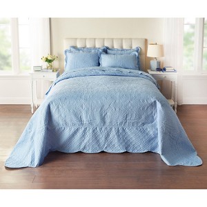 BrylaneHome Lily Damask Bedspread Bedding Collection - 1 of 4