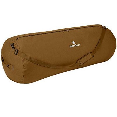 Bear & Bark Large Duffle Bag - Desert Brown 36"x14" - 90L - Canvas Military/Army Cargo Style Carryall Duffel for Men and Woman