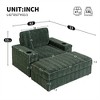 XINGHANZHENXUAN Beige Chaise Lounge, Convertible Sleeper Sofa with Storage Ottoman, Cup Holder & Deep Seat - 2 of 4