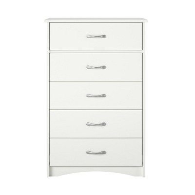 Image of Ameriwood Home Jerry Hill Tall 5 Drawer Dresser, Ivory Oak
