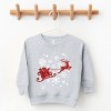 Santa Sleigh Glitter - Kids Toddler Sweatshirt and Kids Youth Sweatshirt - 2 of 2