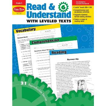 Read and Understand with Leveled Texts, Grade 6 Teacher Resource - (Read & Understand with Leveled Texts) by  Evan-Moor Educational Publishers