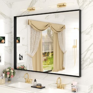 Apmir High-Strength Tempered Glass and Aluminum Alloy Framed French Cleat Mounted Wall Decor Bathroom Vanity Mirror with 5-Year Warranty - 1 of 4