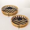 3.5"H Sullivans Two-Toned Bamboo Tray Set of 2, Multicolored - 4 of 4