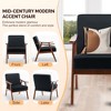 Lyngins Modern Velvet Accent Chair with Rubber Wood Frame, Wingback Chair with Extra-Thick Backrest, Living Room Chair, Lounge Chair Indoor - 2 of 4