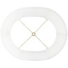 Springcrest White Racetrack Small Oval Lamp Shade 12" Wide and 9" Deep at Top x 15" Wide and 12" Deep at Bottom x 10" Slant x 10" High (Spider) - 3 of 4