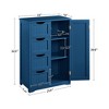 Vtec Trading Navy Blue Wooden Bathroom Floor Cabinet - 3 of 3