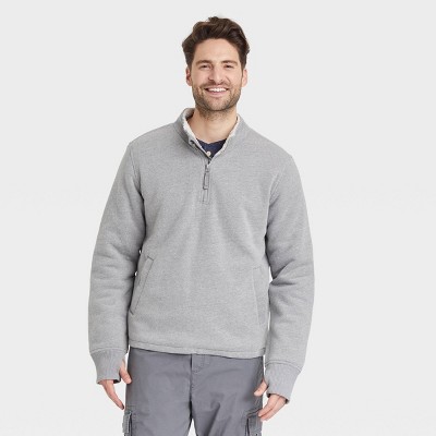 Men's 1/4 Zip Adaptive Sweatshirt - Goodfellow & Co™ Gray Xl : Target