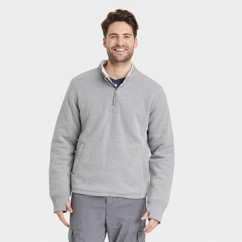 Men's Zip Front Sweat Fleece Cardigan Adaptive Clothing for