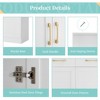 NicBex 70 Inch Tall Bathroom Storage Cabinet,Large Storage Cabinet with 2 Drawers and Open Shelves - 4 of 4
