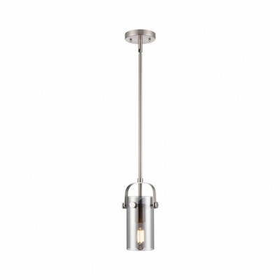 Pilaster II Cylinder - 1 Light Pendant In Contemporary Style-9.5 Inches Tall and 5 Inches Wide